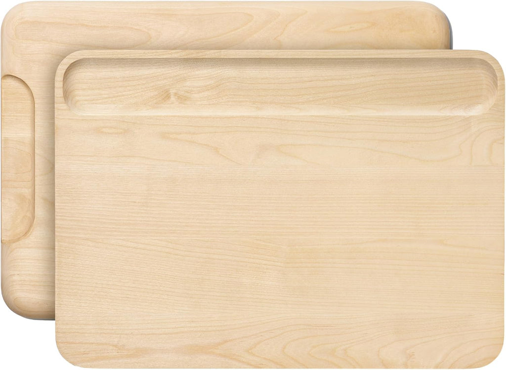 Caraway Cutting Board - Large (17 x 12') - Double Sided Wood Cutting Board - Made From FSC-Certified Wood - Food-Safe Mineral Oil & Wax Finish