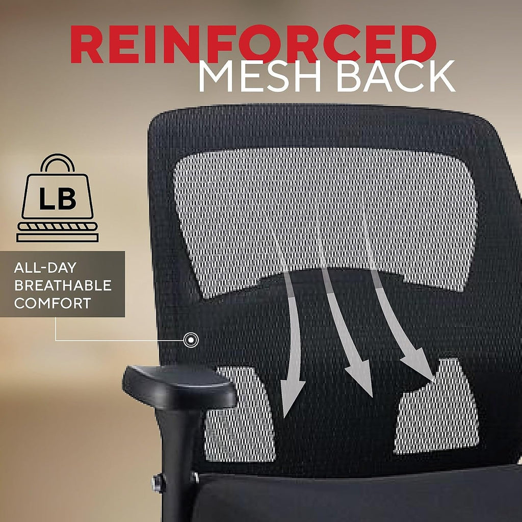 Staples 1680262 Driscott Mesh Big and Tall Chair Black
