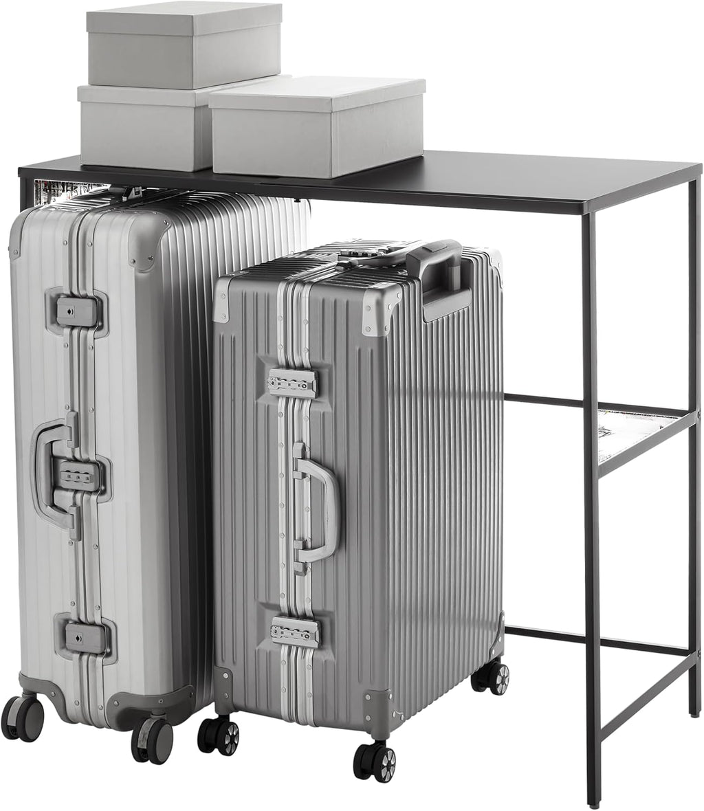 YAMAZAKI Home Tower Expandable Over Suitcase Shelf, Closet Luggage Organization Clothes Hanger Metal Shelf - Steel