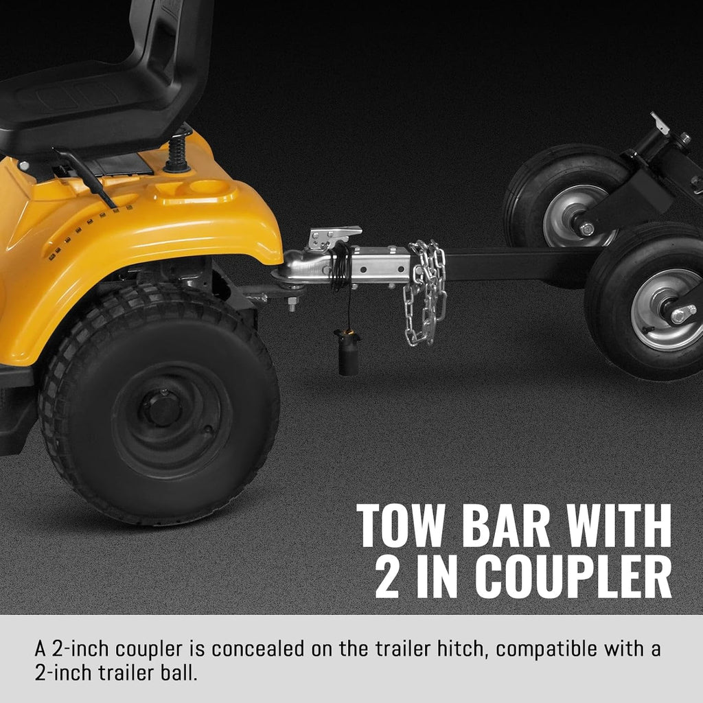 MechMaxx 6'' inch Honda 389cc 11.7HP Electric Start Gasoline Powered Engine 4-Wheels Towable Wood Chipper Shredder Mulcher with Towbar/Tail Light/Emergency Stop Button/Stop Bar, Model B150 Red