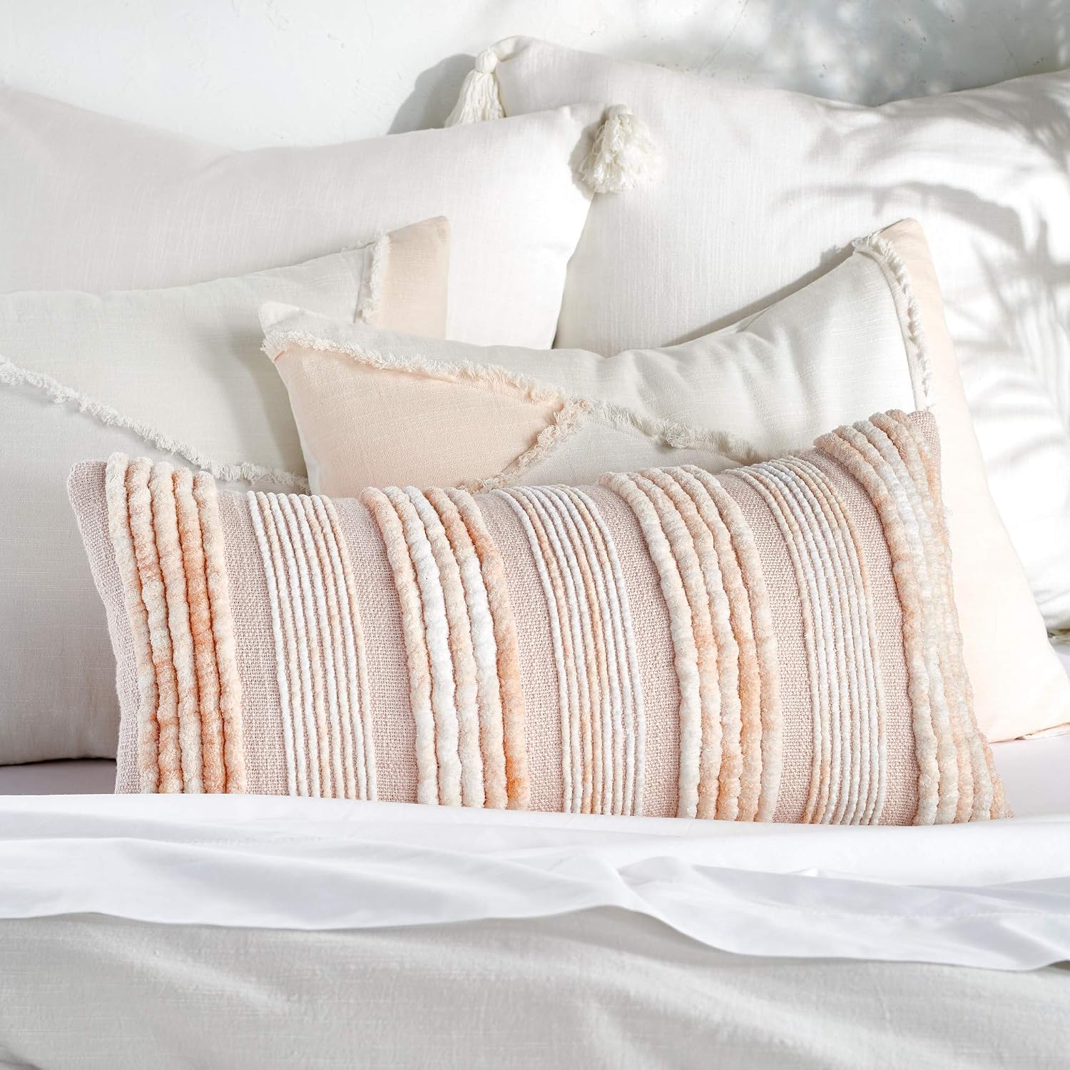 Peri Home 100% Cotton 3-Piece Comforter and Sham Set (Multi Colorblock Fringe, King)