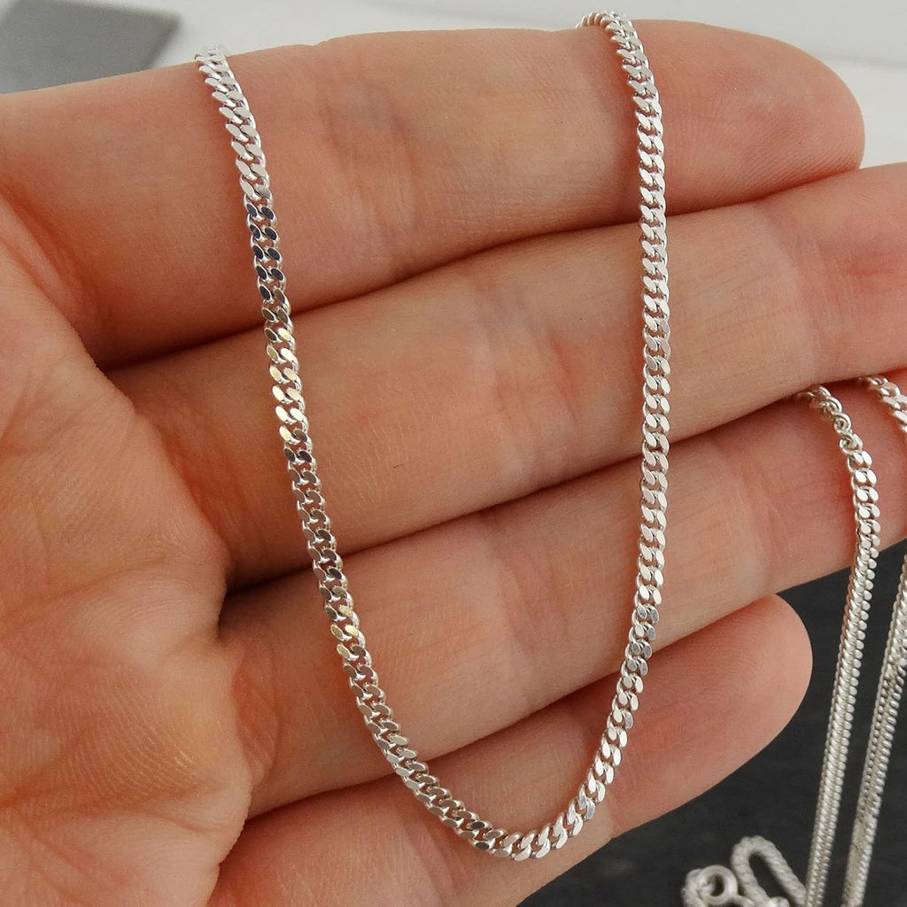 FashionJunkie4Life Extra Long Sterling Silver 2mm CURB Chain Link Necklace - 26', 28', 30', 32', 36', 38'