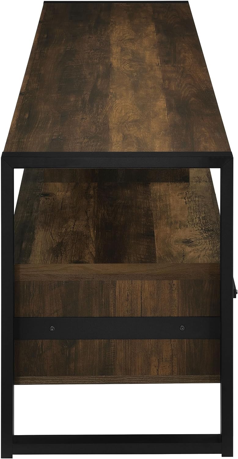 Coaster Home Furnishings - James - Engineered Wood - 60-Inch 3-Drawer TV Stand and Black Metal Finish - Living Room - Dark Pine - 704282