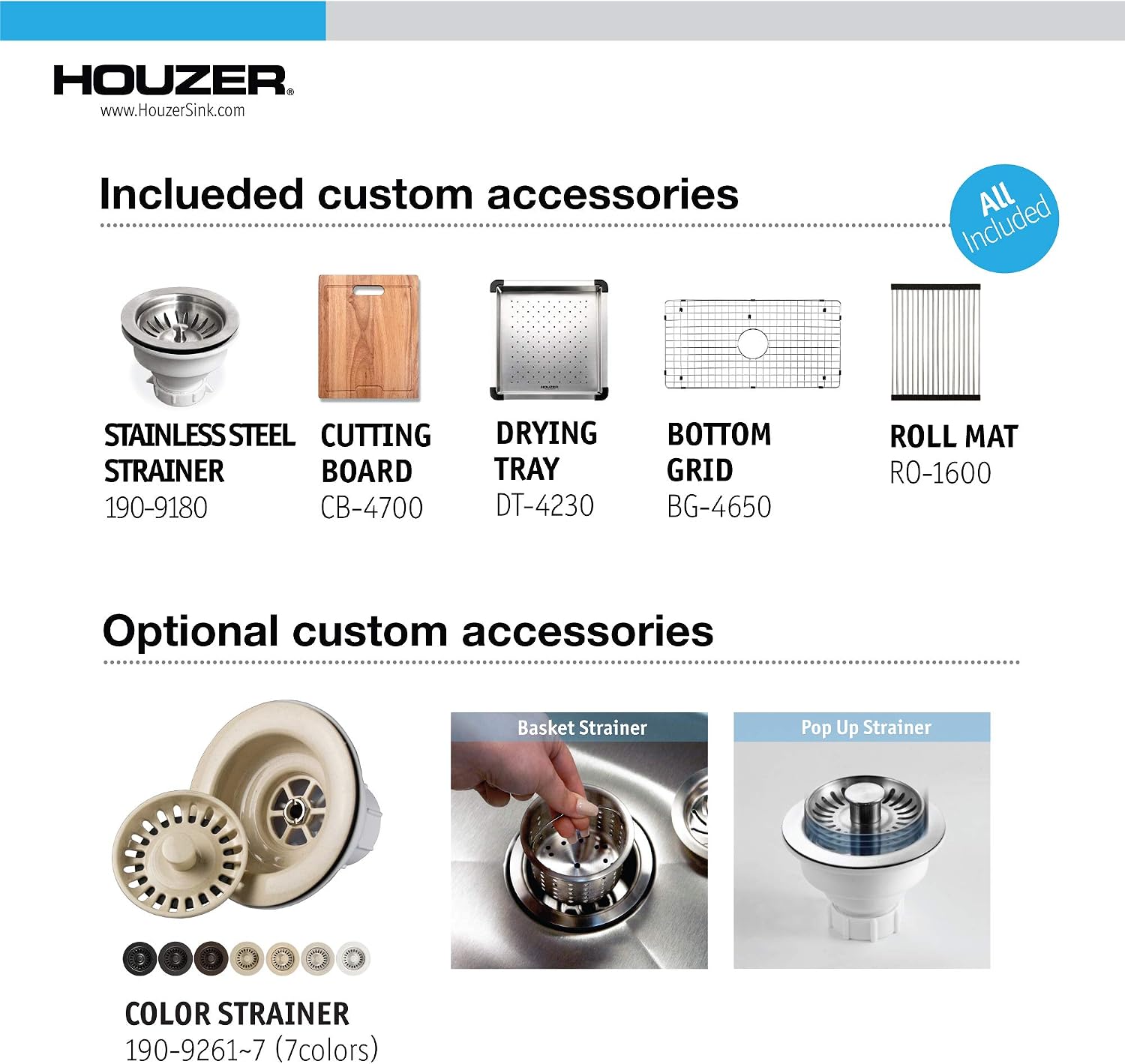 Houzer Novus Stainless Steel Kitchen Sink: 32 Inch Undermount Dual Platform Workstation Kitchen Sink with Accessories, Durable & Versatile, Essential for Home & Apartment: NVS-5200