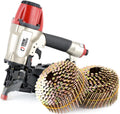 15 Gauge 1-1/4-Inch to 2-1/2-Inch Siding Nail Gun and 3600 Count 2' x .098 Coil Nails Set