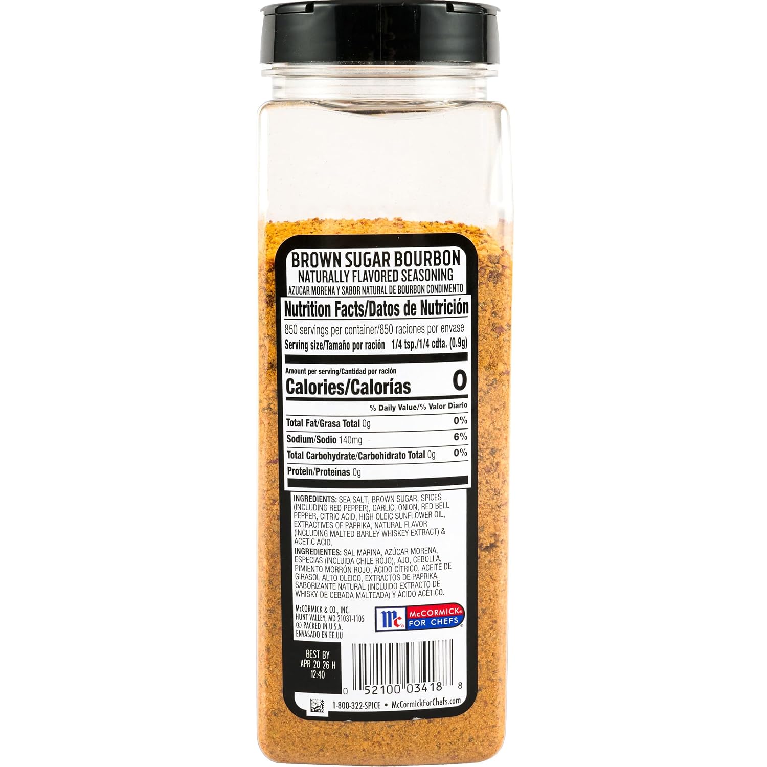 McCormick Grill Mates Brown Sugar Bourbon Seasoning, 27 oz (Pack of 6)
