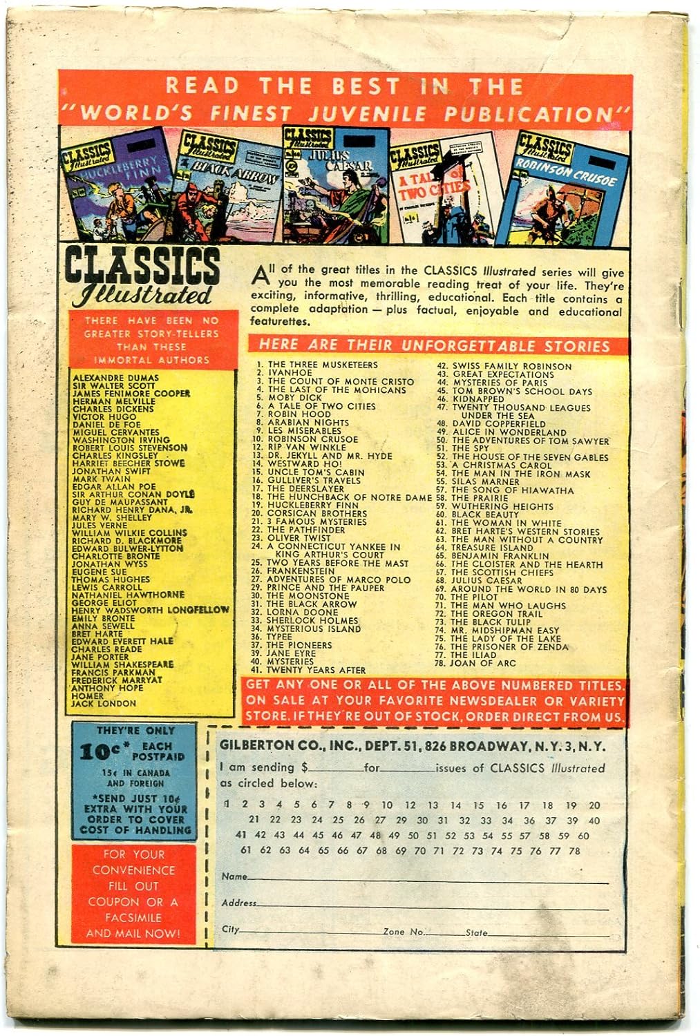 Cyrano de Bergerac-CLASSICS ILLUSTRATED #79 HRN 78 FN