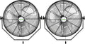 hykolity 20 in. Industrial Wall Mount Fan, 4600 CFM 3-Speeds High Velocity Fan with Sealed Motor, Heavy Duty Metal Barn Fans for Garage, Workshop and Warehouse, 2 Pack, UL Listed