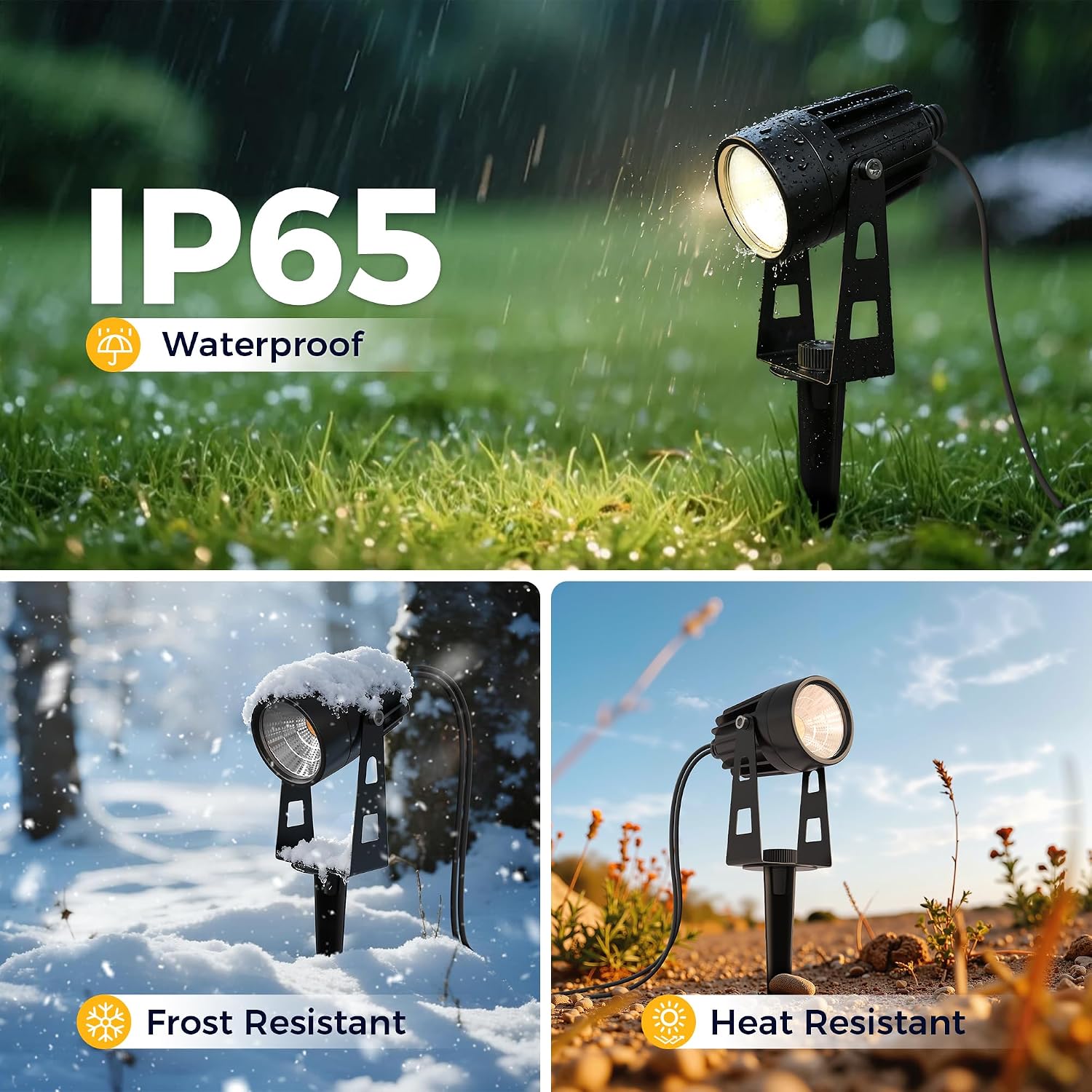L LOHAS LED RGB Dusk to Dawn Low Voltage Pathway Lights & Spotlight