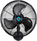 Tornado 16 Inch Pro Series Waterproof Outdoor Oscillating Wall Mount Fan - High Velocity Heavy Duty Metal Wall Mount Fan for Industrial, Commercial, Residential, and Greenhouse Use - UL Safety Listed