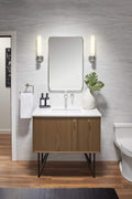 Kohler 26052-BNL Essential Rectangular Bathroom Mirrors, Bathroom Mirrors for Over Sink, 22 in. W x 34 in. H, Brushed Nickel