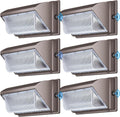 ledmo LED Wall Pack Light with Photocell, 120W Dusk to Dawn Outdoor Commercial Security Lighting, 5000K IP65 Waterproof 15840LM 6 Pack