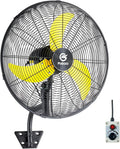 FUGOO 24'' Outdoor Oscillating Wall Fan With All Sealed Brushless DC Motor, 4-Speed Waterproof Outdoor Fan, Heavy Duty Industrial Wall Mount Fans for House,Patios, Commercial, Garage, Warehouse