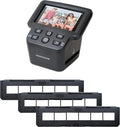 Magnasonic All-In-One 24MP Film Scanner with Large 5' Display & HDMI, Long Tray 35mm Negative Film Holders, Converts 35mm/126/110/Super 8 Film & 135/126/110 Slides into Digital Photos, Built-in Memory