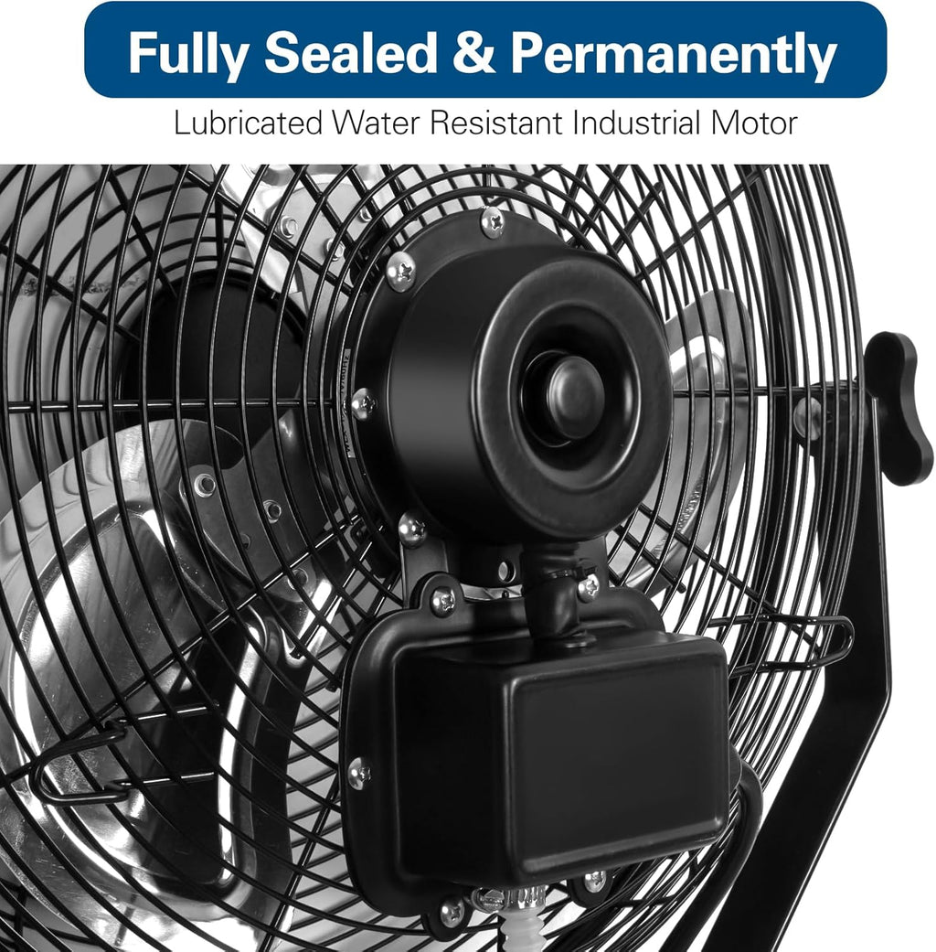 BILT HARD 3000 CFM 14 in. Outdoor Wall Mount Fan, 3-Speed Waterproof Wall Fan Industrial Grade High Velocity Outdoor Fans for Patio, Commercial, Garage, and Gazebo Use- ETL Listed, 2 Pack
