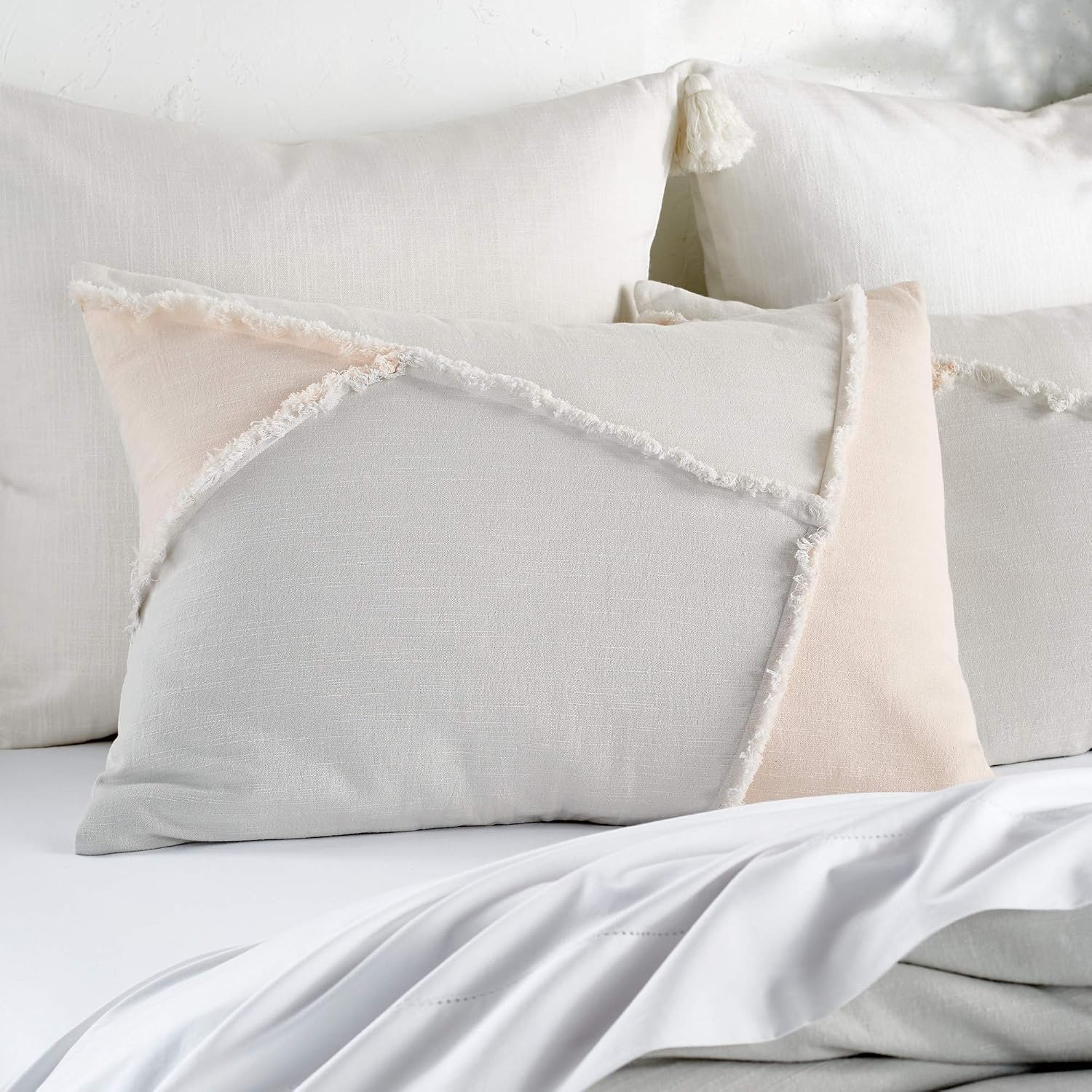Peri Home 100% Cotton 3-Piece Comforter and Sham Set (Multi Colorblock Fringe, King)