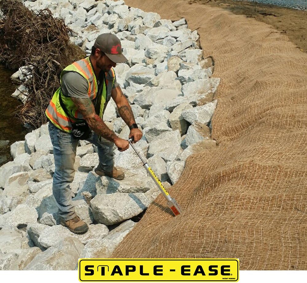 Staple Ease Circle Top Driver – Landscape Staple Driver Tool for Sod Staples & Ground Anchors, Slide Hammer Installation Tool, Heavy Duty Ergonomic Design, Works in Hard & Frozen Soil, Made in USA