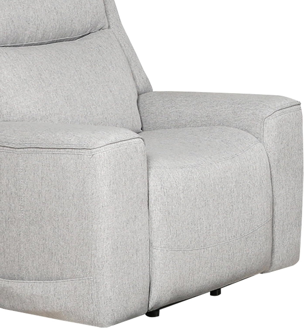 AC Pacific Amelia Upholstered Recliner Chair with Plush Comfort, Adjustable Inclining Feature, Sleek Design for Stylish Relaxation, Living Room Furniture for Modern Homes, White