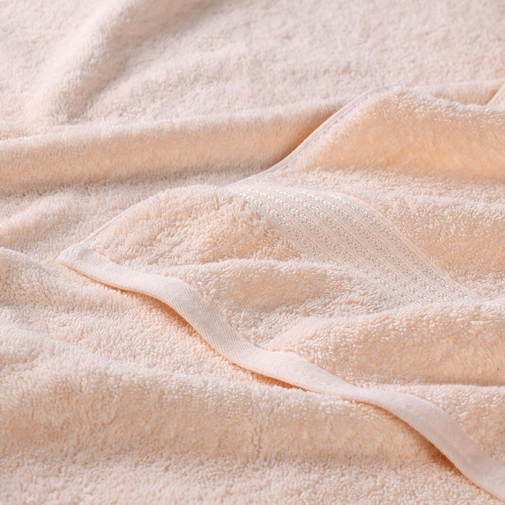 Superior Egyptian Cotton 9-Piece Towel Set, Assorted Towels for Home Bathroom, Guest Bath Decor Essentials, Includes 3 Bath, 3 Hand, 3 Face Towels/Washcloths, Quick Dry, Absorbent - Peach