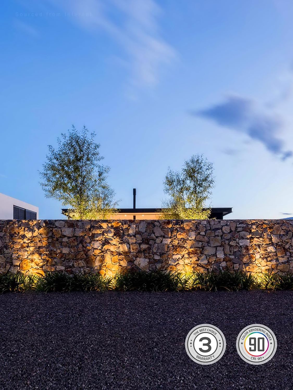 LEONLITE 12-Pack 3W 3000K Well Lights Landscape LED In Ground, 12-24V AC/DC Low Voltage, CRI90 IP67 Inground Well Lights Outdoor, Rock Color Aluminum Housing, Embedded Parts Included