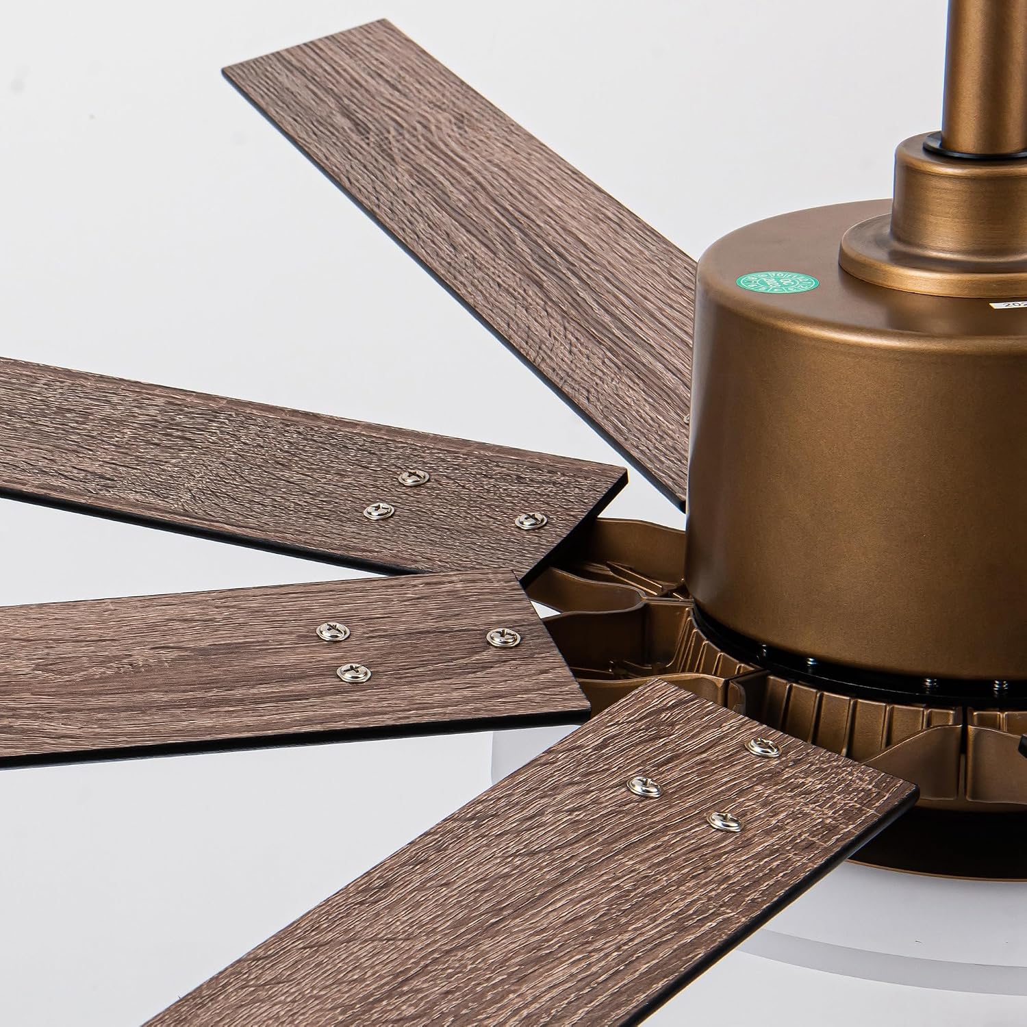 65'' Ceiling Fan with Light and Remote, Large DC Motor Fan, 6 Reversible Blades, 18W LED 3000K–5000K, Matte Black & Antique Brass Modern Ceiling Fan for Living Room Patio