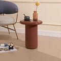 Acanva Pebble Companions Round End Table for Living Room | Small Side Table, Soft Edges, High Glossy Finish, Accent Tables, Furniture for Home Office