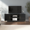 Bush Home Essence 58W TV Stand with Storage, Living Room Furniture, Essence Collection, Black Stipple