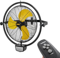 HiCFM 20' Remote Control Wall Mount Fan, 5100 CFM High Velocity 3-Speed Oscillating Wall Fans with Timer for Industrial, Commercial, Warehouse, Garage, Gazebo and Patios - UL Listed