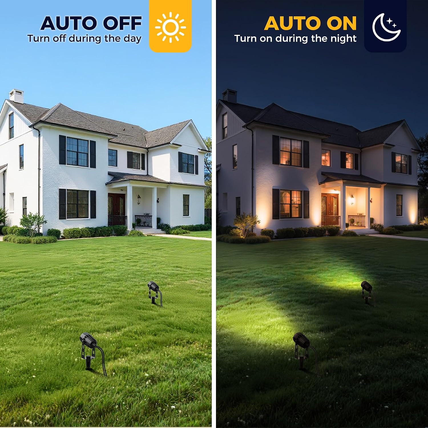 L LOHAS LED RGB Dusk to Dawn Low Voltage Pathway Lights & Spotlight