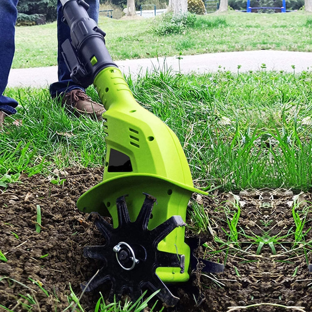 Electric Tiller Cultivator/Rotavator,with 4000Mah Battery Powered,Electric Cordless Hand Tiller Soil Cultivator,Gardening Tool Cultivation Machine for Allotment, Lawn, Garden
