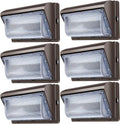 ledmo 120W LED Wall Pack Light - Size Update 6 Pack Dusk to Dawn Outdoor Lighting with Photocell Commercial Industrial Lights for Bay,Shop,Garage,Barn,Warehouse,Building,Yard 5000K