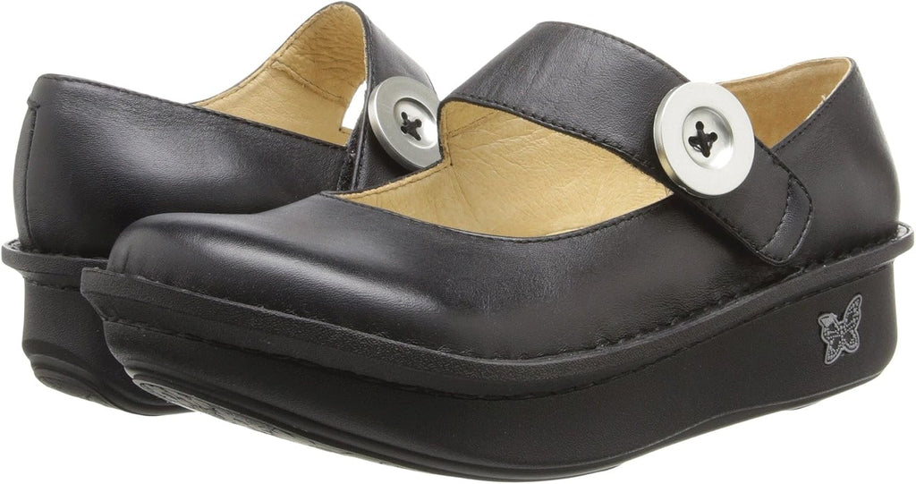 Alegria Women's Paloma Mary Jane Nurse Shoe Clogs Comfort Leather Black 10 M US
