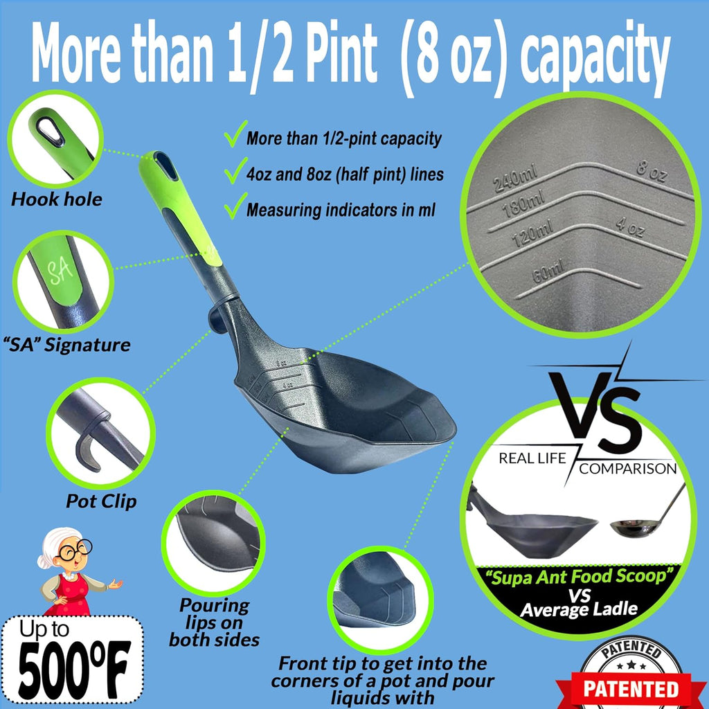 Supa Ant 23 Qt Canning Pot with Canning Supplies Starter Kit - Water Bath Pot with Rack and Lid - Jar Lifter, XL Ladle, Jar Tongs, and Bubble Popper