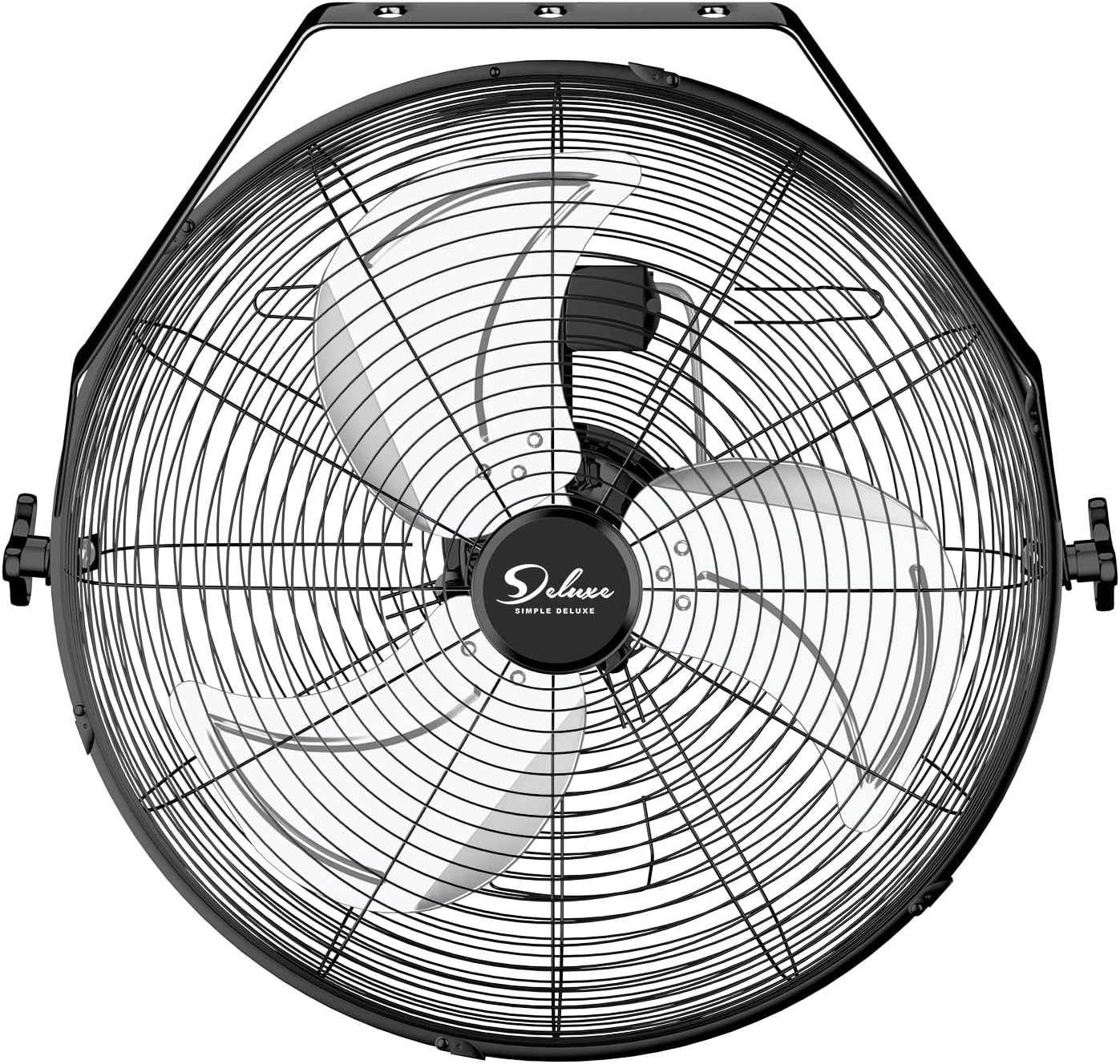 Simple Deluxe 18 Inch Industrial Wall Mount Fan, 3 Speed Commercial Ventilation Metal Fan for Warehouse, Greenhouse, Workshop, Patio, Factory and Basement - High Velocity