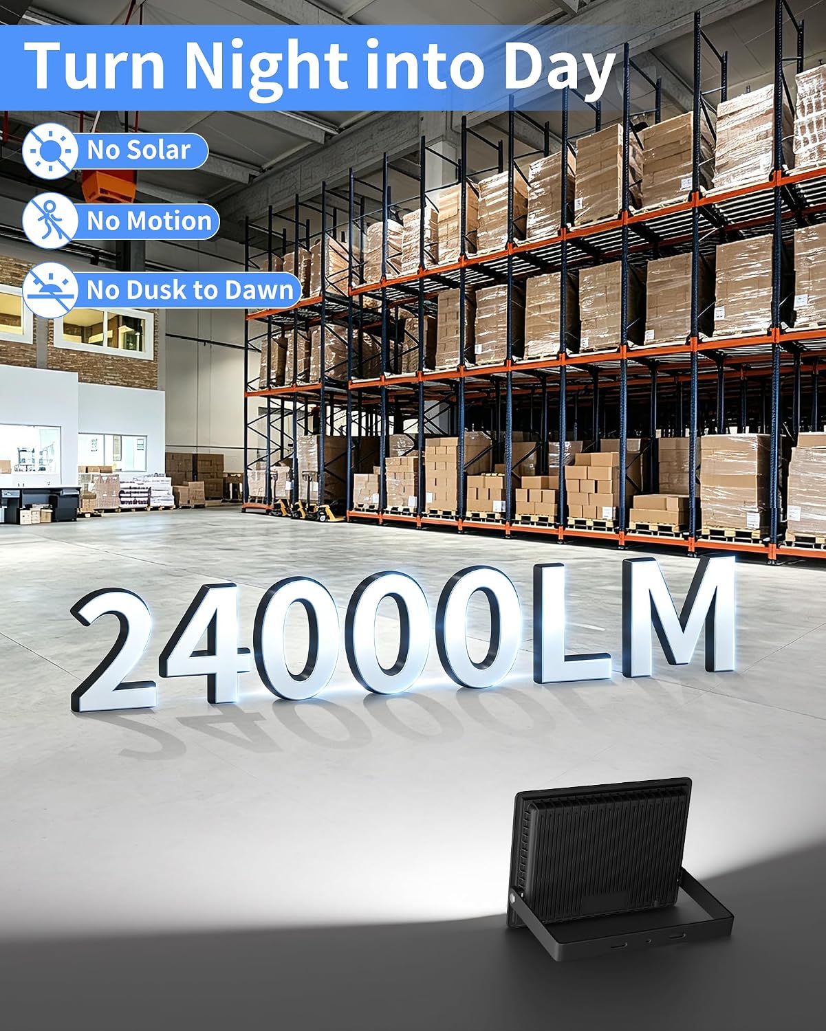 ISUERFY 4Pack 200W LED Flood Light Outdoor with Plug, 24000Lm Super Brighter Security Light, IP66 Waterproof LED Worklight, 5000K Daylight White Exterior Floodlight for Yard Garden Garage Stadium