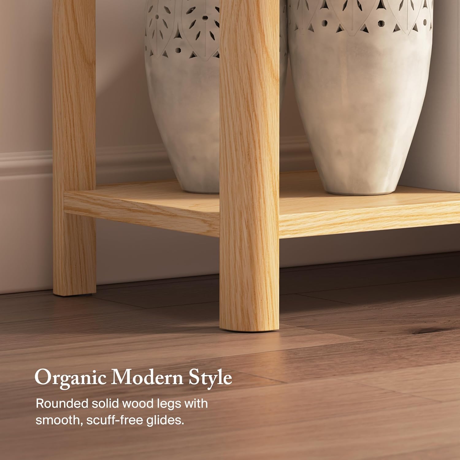 Bush Home Vera Console Table, Living Room or Entryway Furniture, Vera Collection, Natural White Oak
