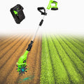 LXXW Electric Tiller 20V Electric Tiller, Cordless Tiller with Lithium Battery, Working Width 10 cm, Depth 25 cm, Speed 250 RPM Electric Cultivator