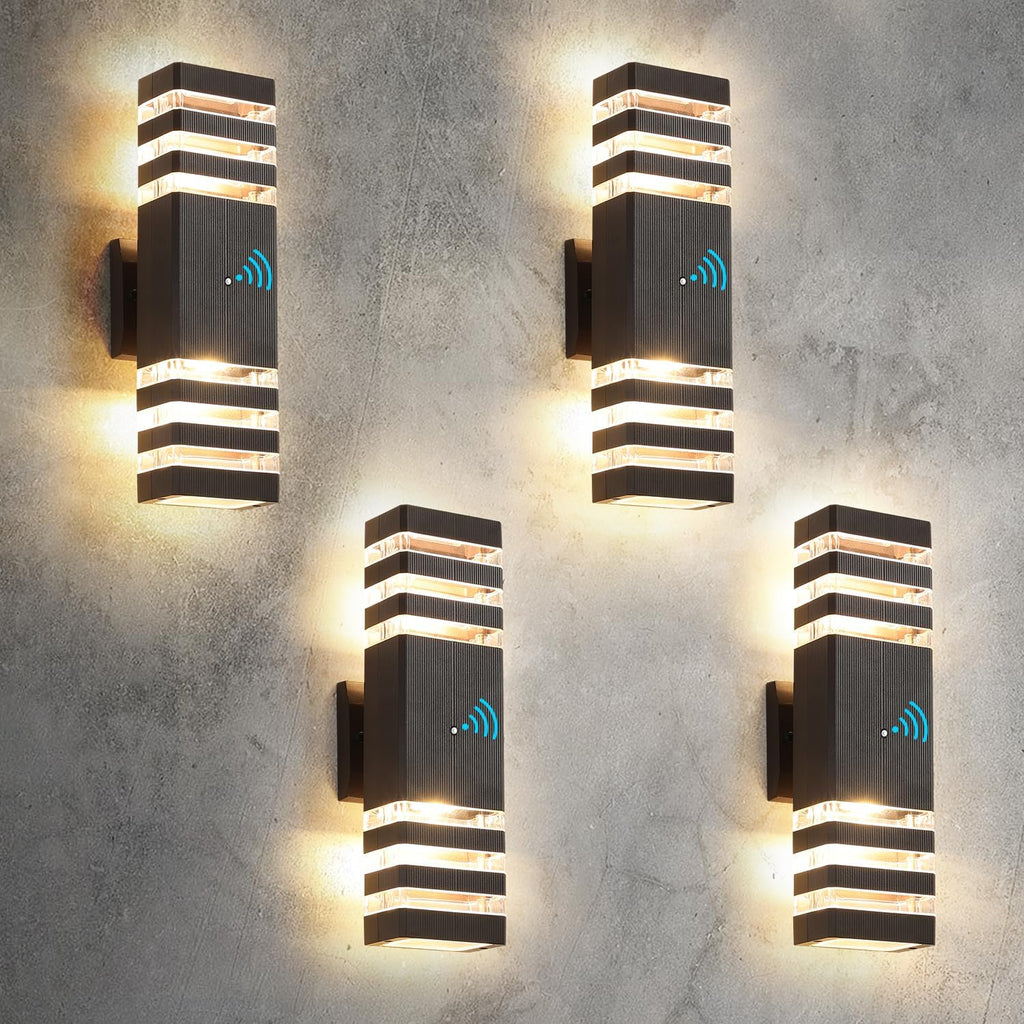 6 Pack Dusk to Dawn Outdoor Light Fixture,14W IP65 3000K 1100LM Warm White,Exterior Lights for House, Up and Down Outdoor Sconce Lights, Aluminum Outdoor Lights for House Porch Garage