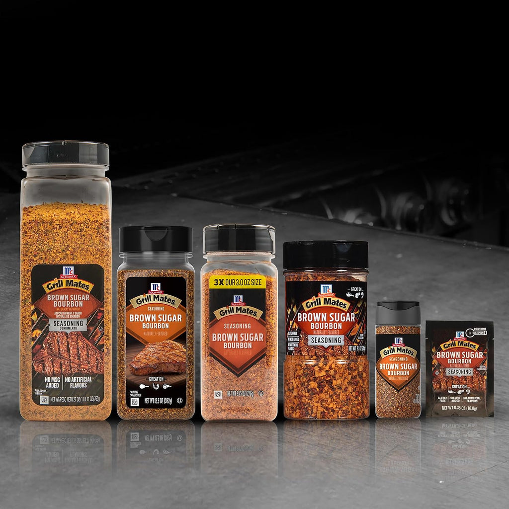 McCormick Grill Mates Brown Sugar Bourbon Seasoning, 27 oz (Pack of 6)
