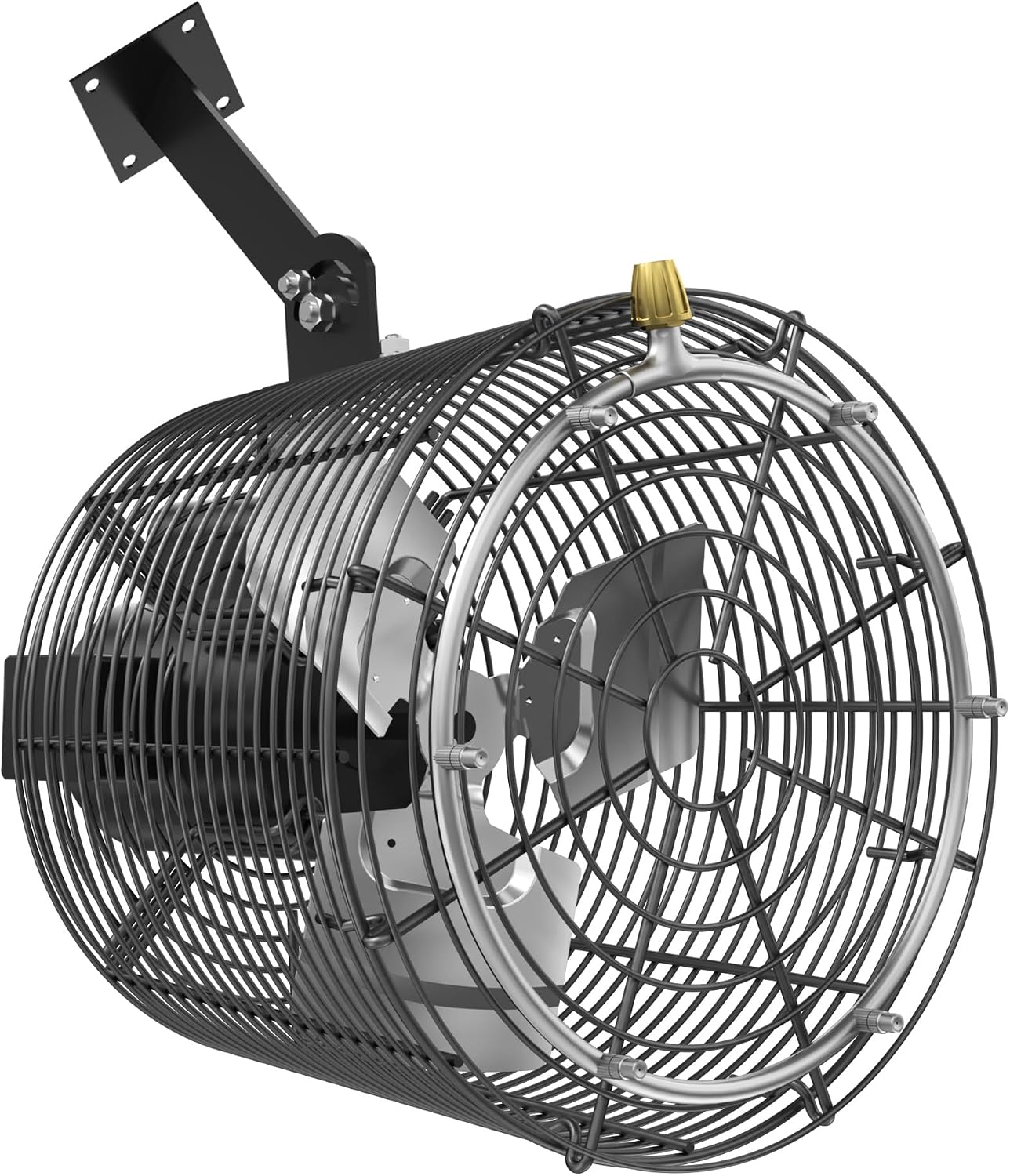 Greenhouse Air Circulation Fan with Mist and Water Pipe 1/10 HP 115V Ceiling Wall Mount Fan High Speed Circulation for Greenhouse, Warehouse, Patio, Garage 1470CFM, 15000BTU, ETL Listed