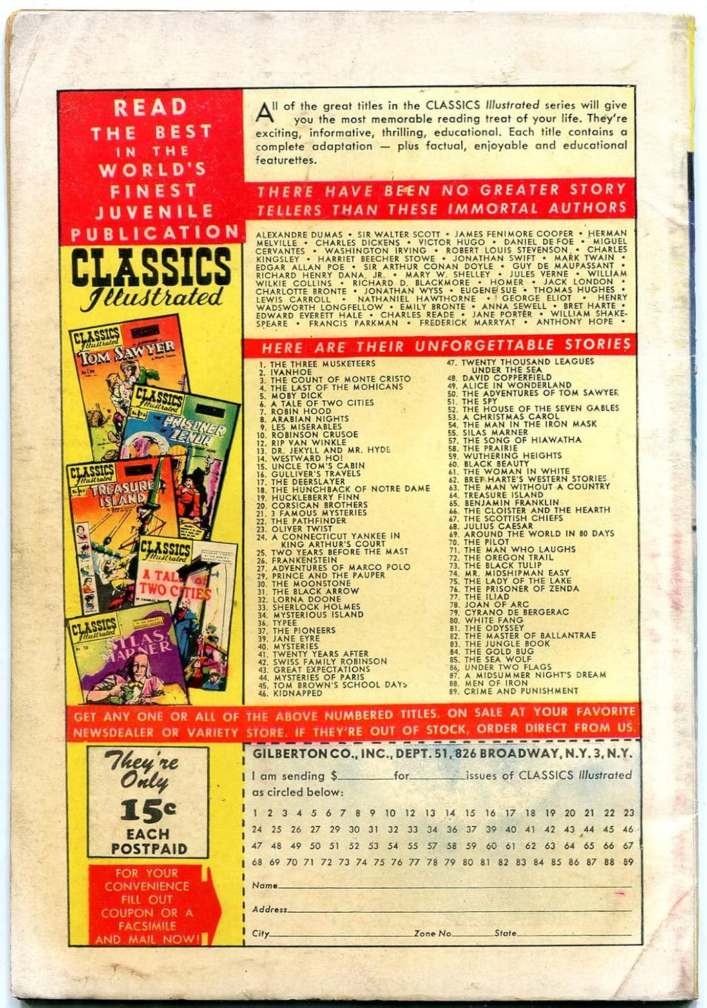 Classics Illustrated Comics #88 HRN 89- Men of Iron- Howard Pyle FN-