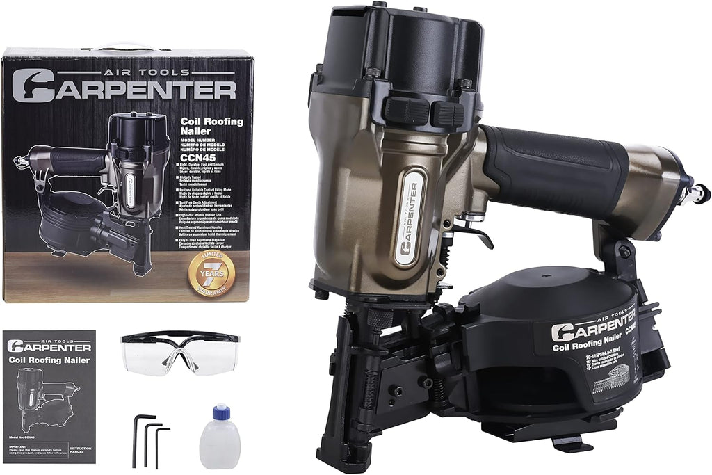 CCN45 7/8' To 1 3/4' 15° Pneumatic Coil Roofing Nailer