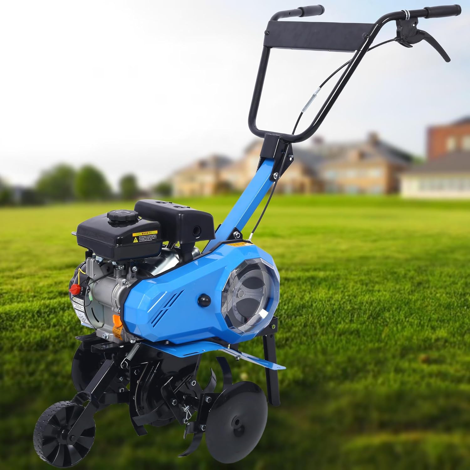 Tiller Cultivator Gas Powered, 4-Cycle Engine,Tiller for Gardening, EPA-Compliant Cordless Design—Perfect for Soil prep, cultivators, and Lawn & Garden tasks.