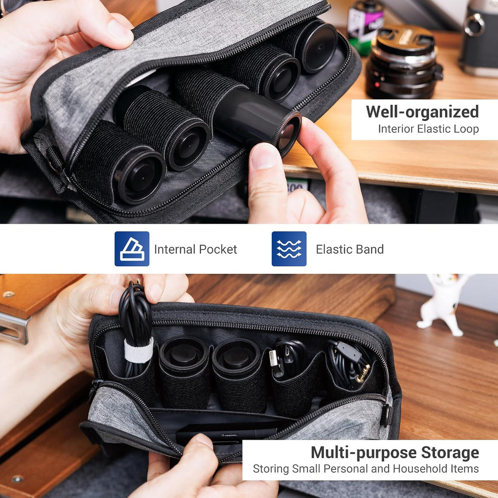 JJC Negative Film Digitizer with Durable Film Storage Pouch for 135 35mm Film, Negative to Digital Converter with Adjustable Brightness LED Backlight & Slider Rail