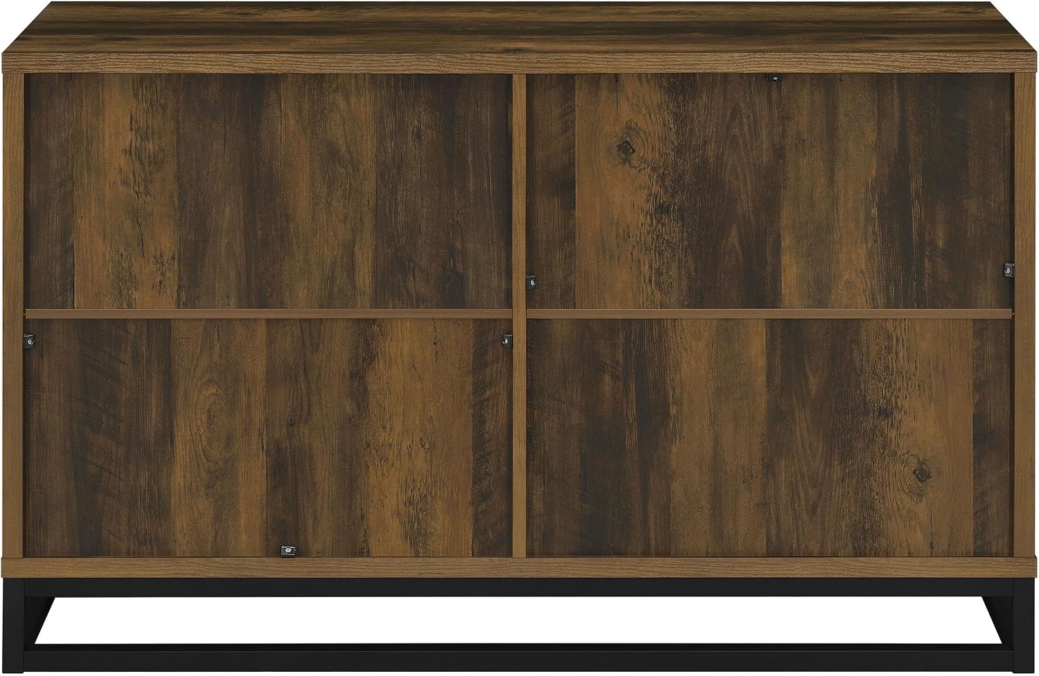 Coaster Home Furnishings - Ryatt - 4-Door Engineered Wood Accent Cabinet with Fluted Design, Two Shelves - Transitional Style - Living Room, Entryway & Home Kitchen - Dark Pine - 950393