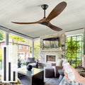 Ceiling Fan Without Light, 70' Large Wood Ceiling Fans with Remote, Outdoor Ceiling Fans for Patios, Large Airflow Modern Reversible Ceiling Fan for Interior Farmhouse Porch Living Room