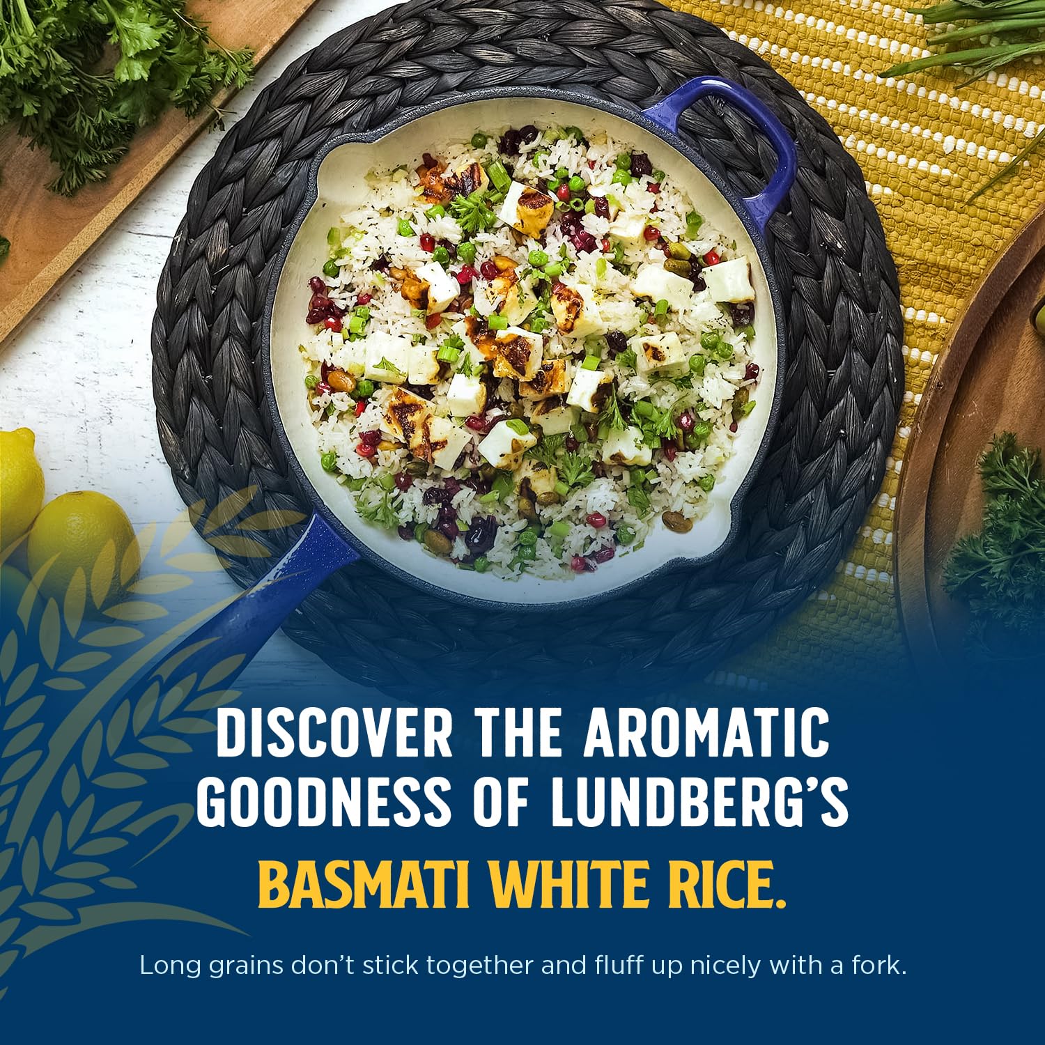 Lundberg Basmati Rice, Organic Long Grain White Rice - Non-Sticky, Fluffy, Nutty, Aromatic Rice, Vegan Food, Healthy Meals, Gluten-Free Rice , 25 Lbs