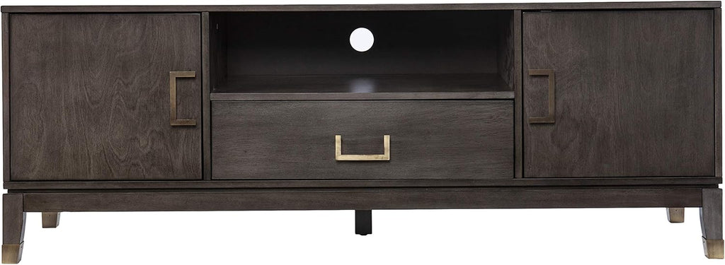 SEI Furniture Brenting w/Storage Media Stand, Graywashed (AMZ3156901SM)
