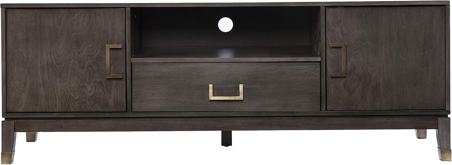 SEI Furniture Brenting w/Storage Media Stand, Graywashed (AMZ3156901SM)