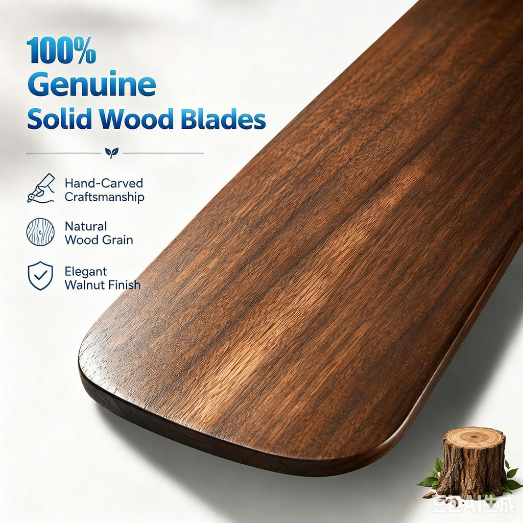 60 Inch Smart Outdoor Ceiling Fan with Lights for Patios, High CFM, Damp Rated 6 Walnut Wood Blades, Alexa Wifi Remote Control, for Modern Farmhouse Indoor Exterior Porch, for Sloped/Tall Ceiling